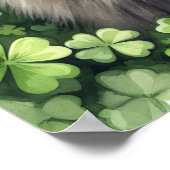 Zwarte Pommeren St Patricks Day Poster (Hoek)