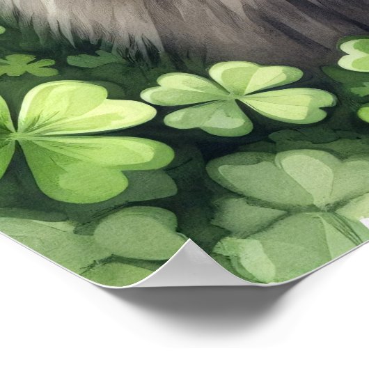 Zwarte Pommeren St Patricks Day Poster (Hoek)