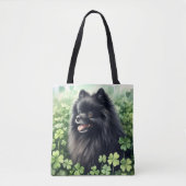 Zwarte Pommeren St Patricks Day Tote Bag (Voorkant)