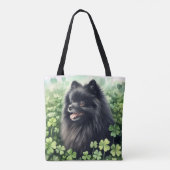 Zwarte Pommeren St Patricks Day Tote Bag (Achterkant)