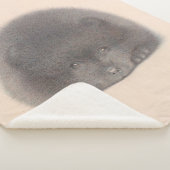 Zwarte Pommeren Waterverf Sherpa Deken (3/4)