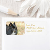 Zwarte Pommerse mailinglabels Etiket (Insitu)