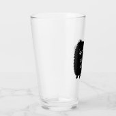 Zwarte Pommerse | Schattigee hond met aangepaste t Glas (Rechts)