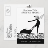 Zwarte pomp op hoog niveau — Aanwijzing Mode voor  Briefkaart (Voorkant / Achterkant)