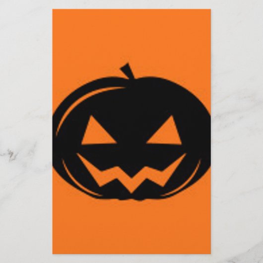 Zwarte pompoen briefpapier (Voorkant)