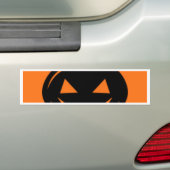 Zwarte pompoen bumpersticker (Op auto)