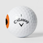 Zwarte pompoen golfballen (Logo)