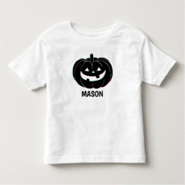 Zwarte pompoen Halloween naam Kinder Shirts