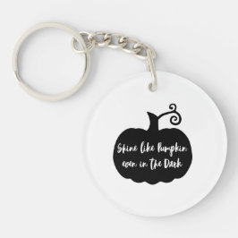 Zwarte Pompoen Halloween Sleutelhanger