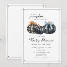 Zwarte Pompoen Herfst Baby Shower