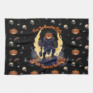 🖤 Zwarte Pompoen King Keuken Handdoek 🎃