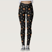 🖤 Zwarte Pompoen King Kind Leggings 🎃 (Voorkant)