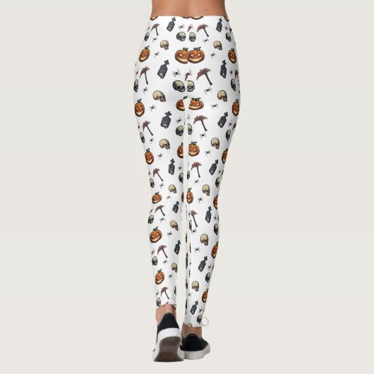 🖤 Zwarte Pompoen King Kind Leggings 🎃 (Achterkant)