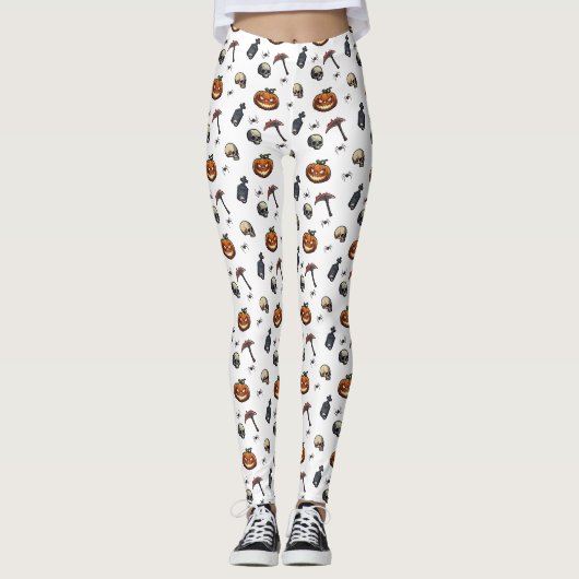 🖤 Zwarte Pompoen King Kind Leggings 🎃 (Voorkant)
