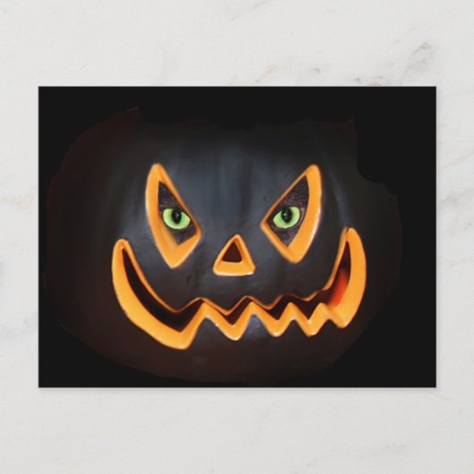 Zwarte pompoen met kattenogen briefkaart (Voorkant)