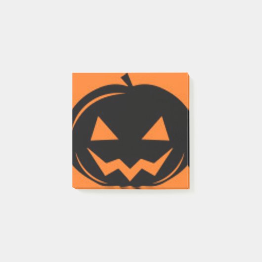 Zwarte pompoen post-it® notes (Voorkant)