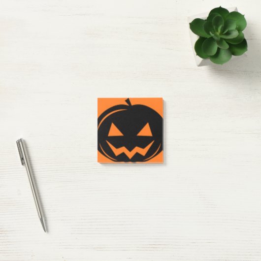 Zwarte pompoen post-it® notes (Kantoor)