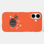 Zwarte pompoen & Schattigee kat Halloween Case-Mate iPhone Case (Achterkant (horizontaal))
