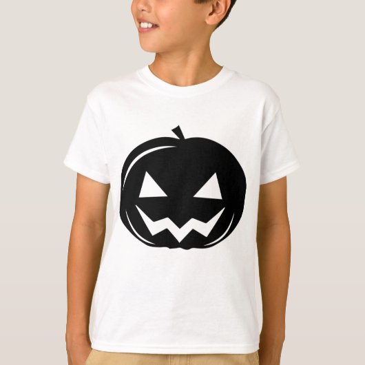 Zwarte pompoen t-shirt (Voorkant)