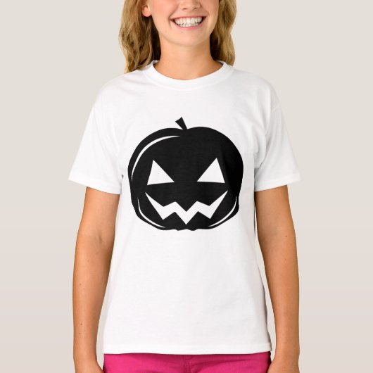 Zwarte pompoen t-shirt (Voorkant)