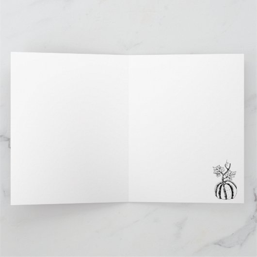 Zwarte Pompoen voor Halloween   Kaart (Binnen)