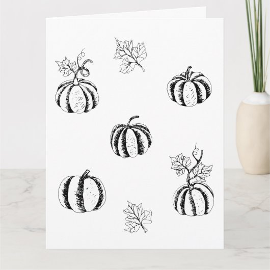 Zwarte Pompoen voor Halloween   Kaart (Voorkant)