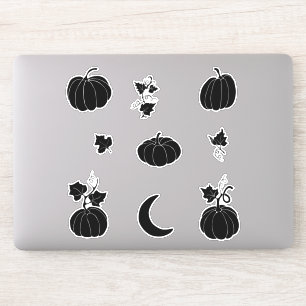 Zwarte pompoen voor Halloween Sticker