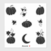Zwarte pompoen voor Halloween Sticker (Vel)