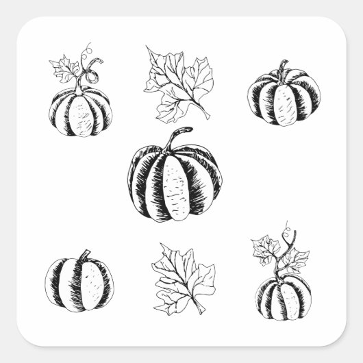 Zwarte pompoen voor Halloween Sticker (Voorkant)