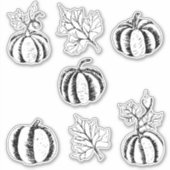 Zwarte pompoen voor Halloween Sticker (Voorkant)