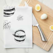 Zwarte pompoen voor Halloween Theedoek (Quarter Fold)