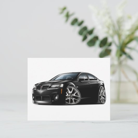 Zwarte Pontiac G8 GXP-auto Briefkaart (Staand voorkant)