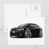 Zwarte Pontiac G8 GXP-auto Briefkaart (Voorkant / Achterkant)