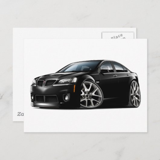 Zwarte Pontiac G8 GXP-auto Briefkaart (Voorkant / Achterkant)