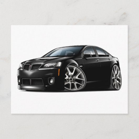 Zwarte Pontiac G8 GXP-auto Briefkaart (Voorkant)