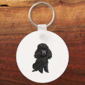 Zwarte Poodle (#3) Sleutelhanger (Voorkant)