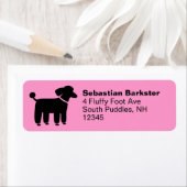 Zwarte Poodle Return Address Labels (Insitu)