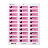 Zwarte Poodle Return Address Labels (Full Sheet)