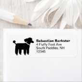 Zwarte Poodle Return Address Labels (Insitu)