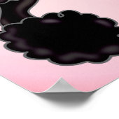 ZWARTE POODLE SITTING POSTER (Hoek)