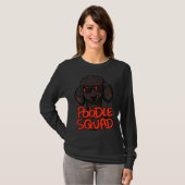 Zwarte Poodle Squad T-shirt (Voorkant volledig)