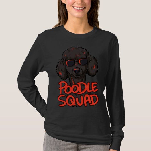 Zwarte Poodle Squad T-shirt (Voorkant)