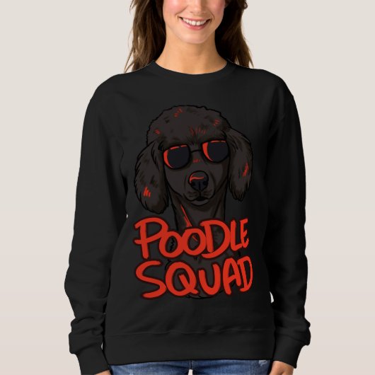 Zwarte Poodle Squad Trui (Voorkant)