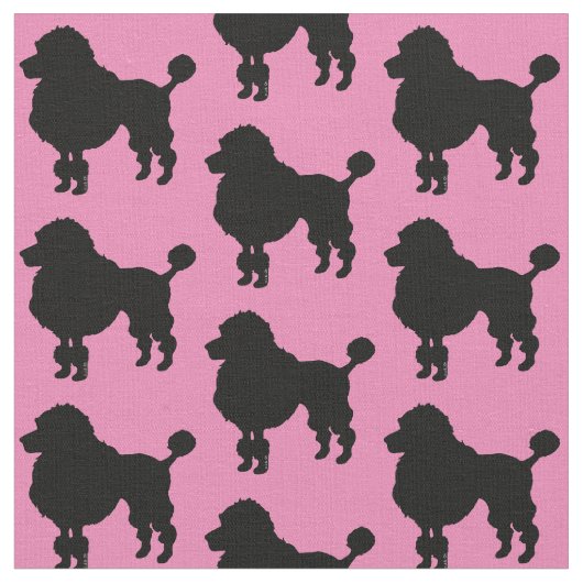 Zwarte poodle stof (Close Up)