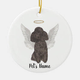 Zwarte Poodle Sympathie Herdenking Keramisch Ornament