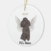 Zwarte Poodle Trost Herdenking Keramisch Ornament (Links)