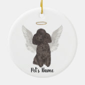 Zwarte Poodle Trost Herdenking Keramisch Ornament (Achterkant)