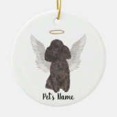 Zwarte Poodle Trost Herdenkingsmoment Keramisch Ornament (Voorkant)