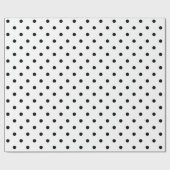 Zwarte pooldot op witte grote ruimte cadeaupapier (Vlak)