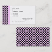 Zwarte poolpunten op roze aangepaste Visitekaartje (Voorkant / Achterkant)